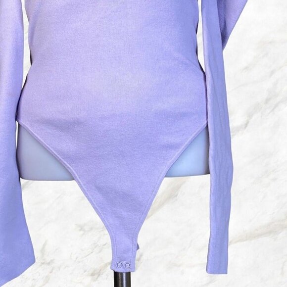 Michael Costello x REVOLVE Araceli Knit Bodysuit - Light Lavender - Picture 5 of 12